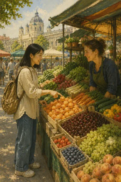 Cover art for the "Einkaufen" story series