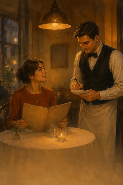 Cover art for the "Im Restaurant" story series
