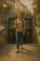 Cover art for the "Neu in Wien" story series